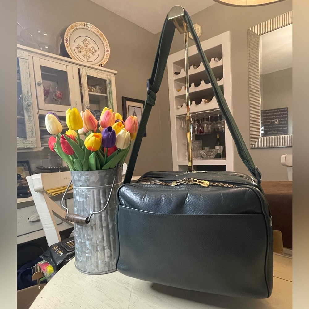 Louis Vuitton Dark Green Reporter Bag